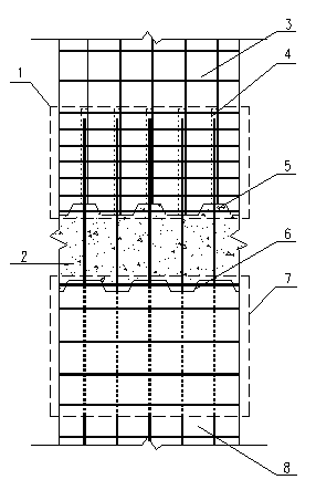 Horizontal connection node of prefabricated shear wall