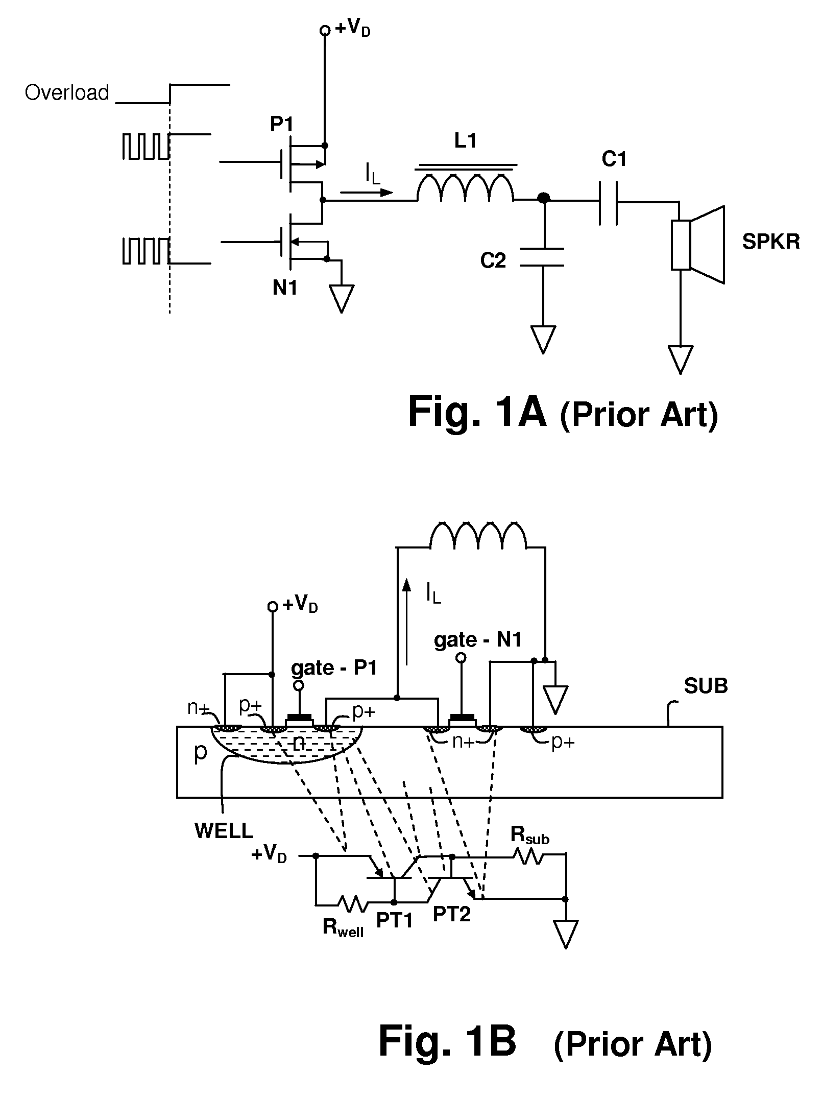 Thermal overload protection circuit and method for protecting switching power amplifier circuits