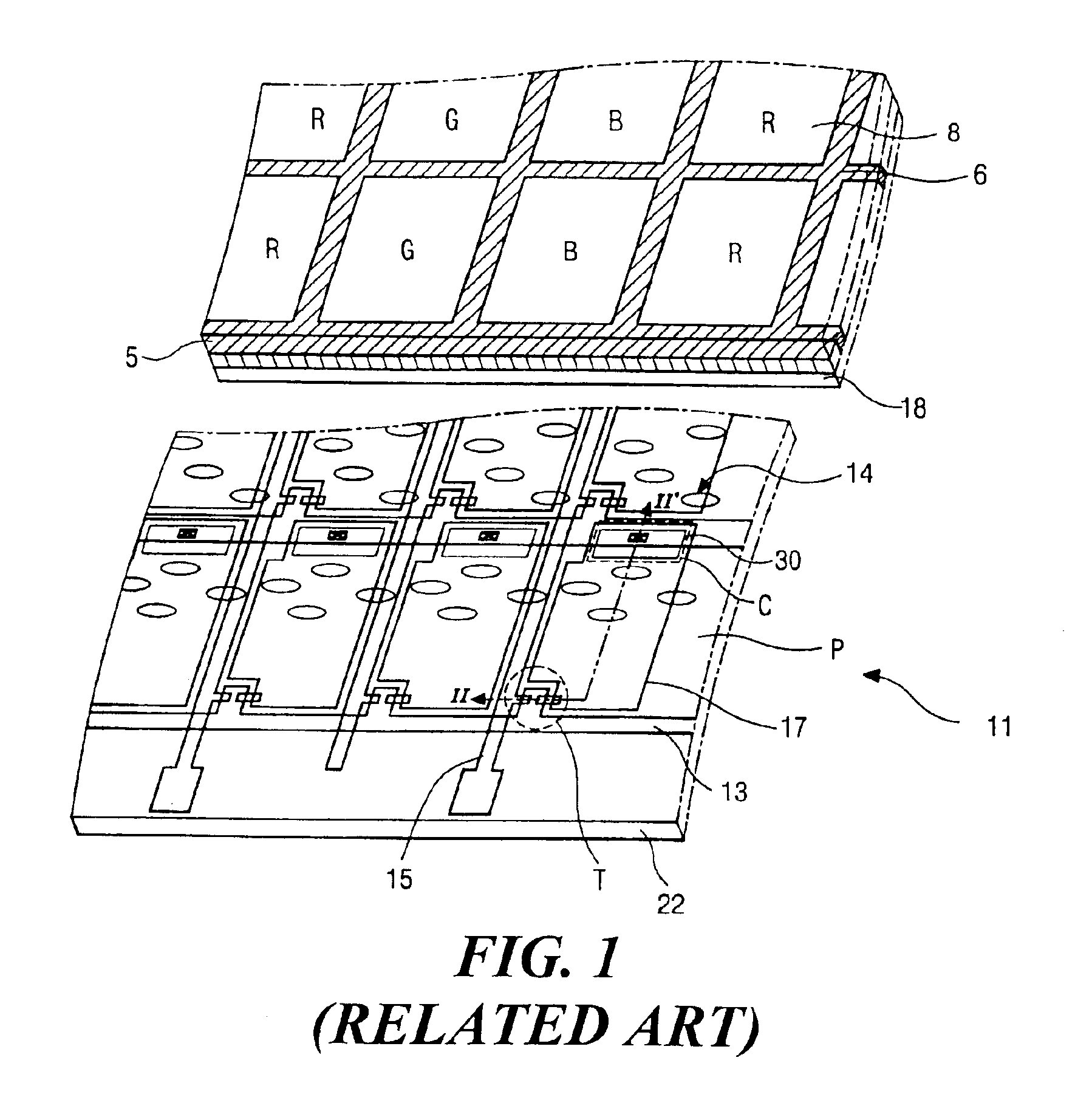 Liquid crystal display device having array substrate of color filter on thin film transistor structure and manufacturing method thereof