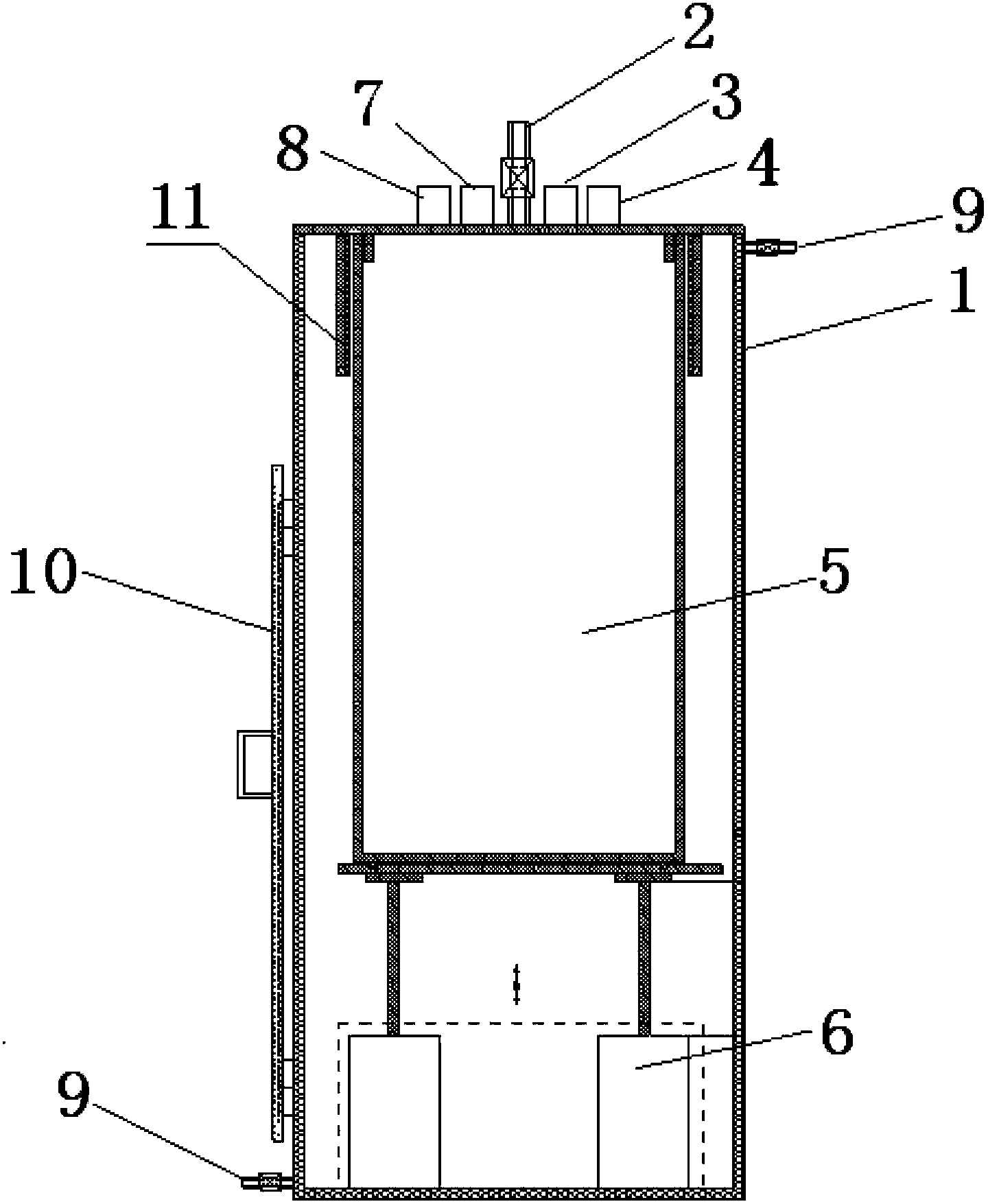Method and device for drying radioactive waste ion exchange resin using microwaves in barrel