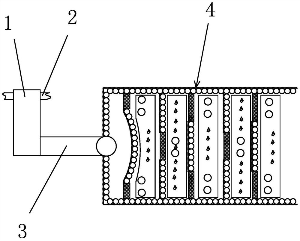 Construction method of bow-shaped ecological corridor for purifying low-pollution water entering the river