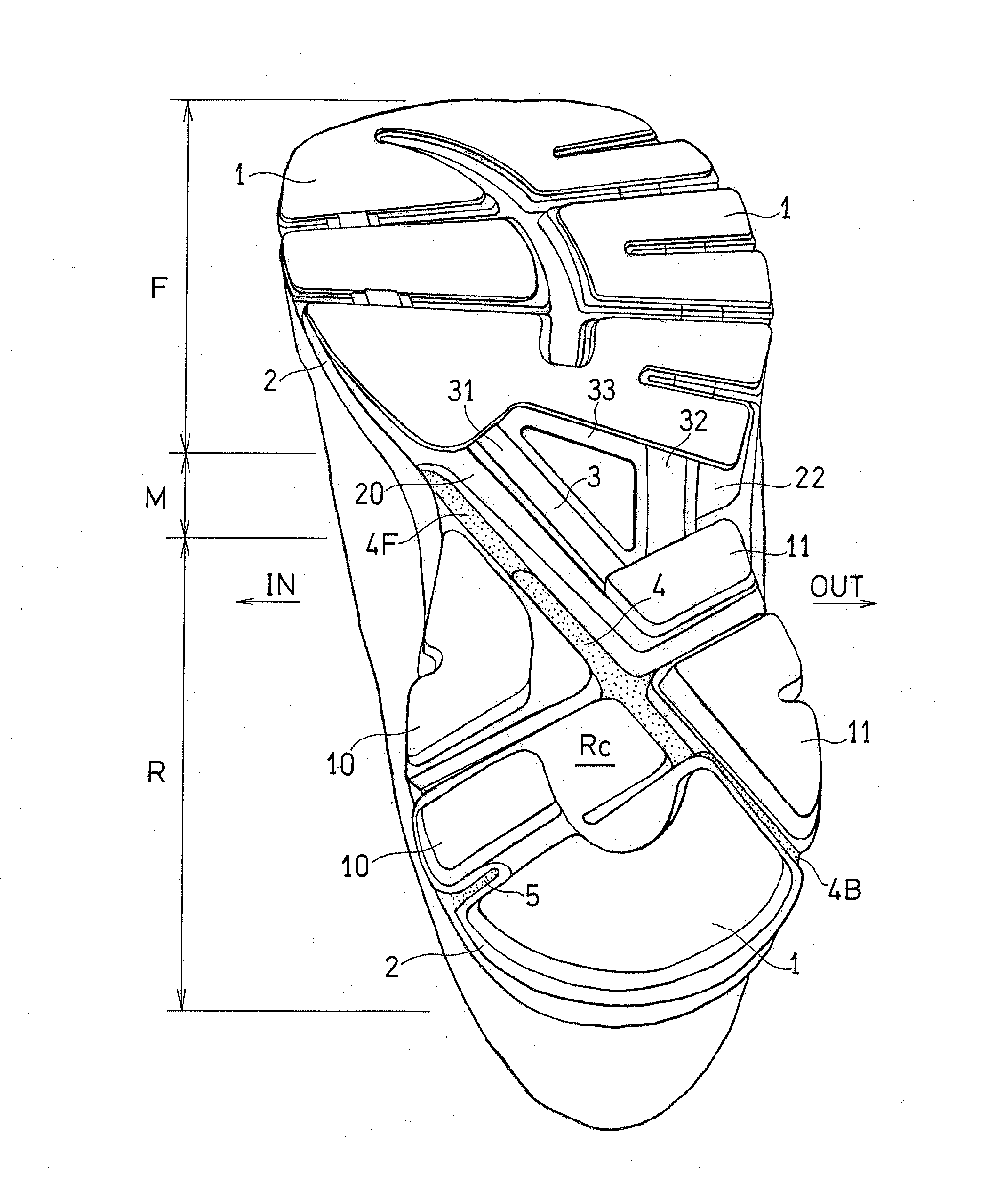 Shoe Sole Having Diagonal Groove