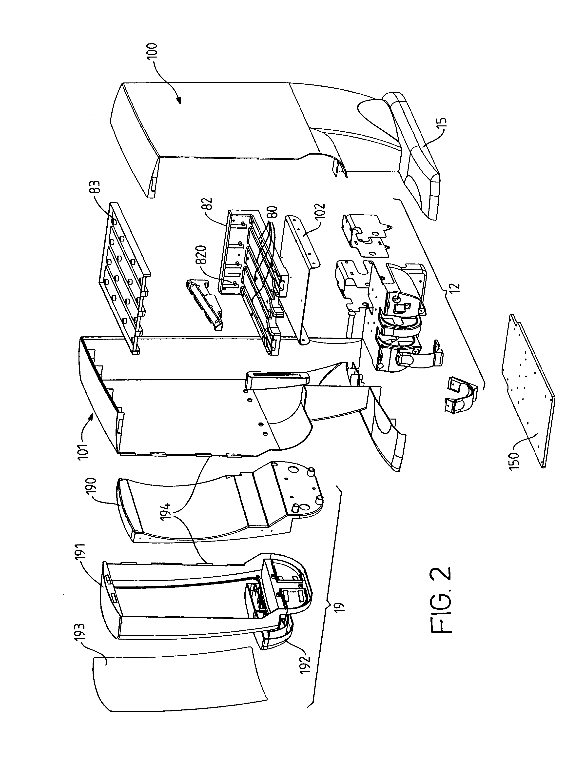 Compartmentalized dispensing device and method for dispensing a flowable product therefrom