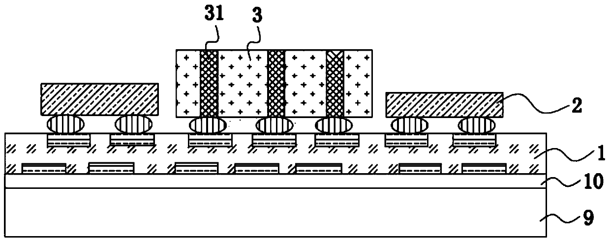 TSV-based multi-chip package structure and method for fabricating same