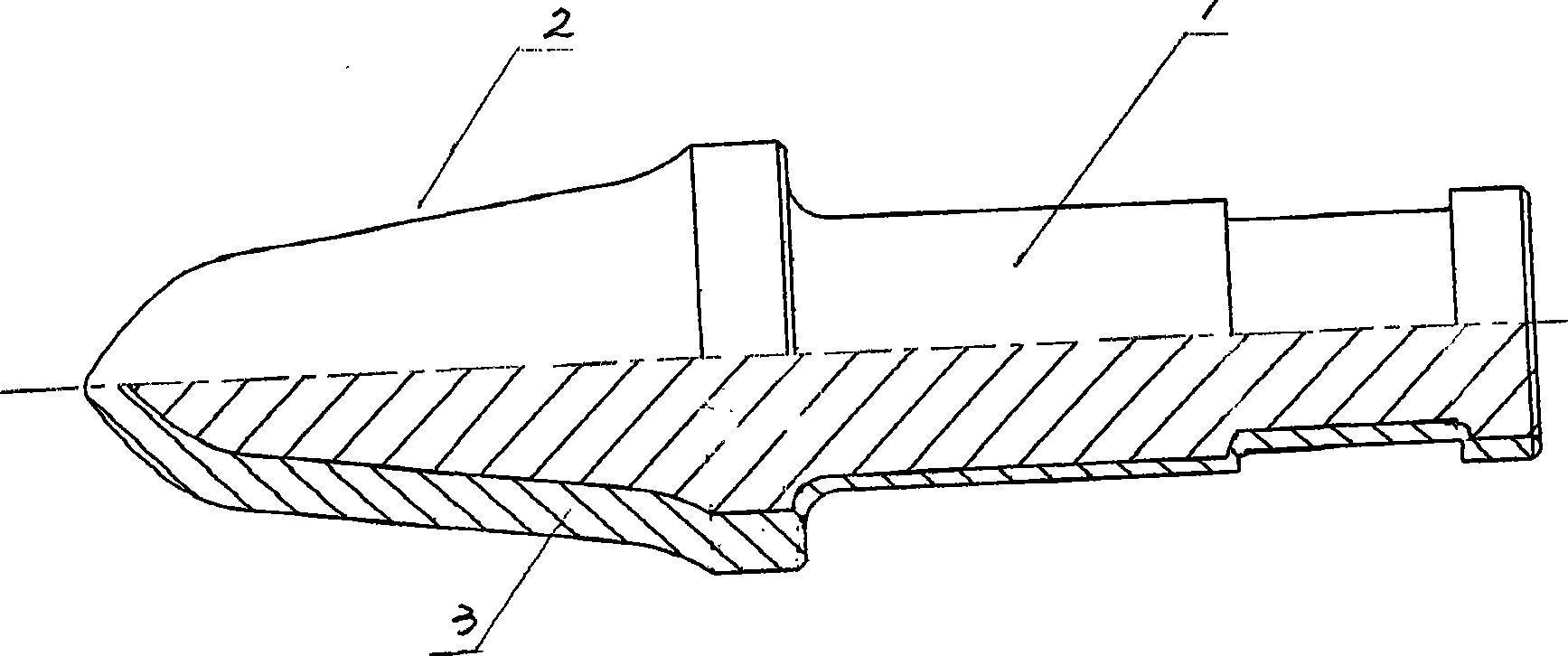 Integral conical pick and method for producing the same
