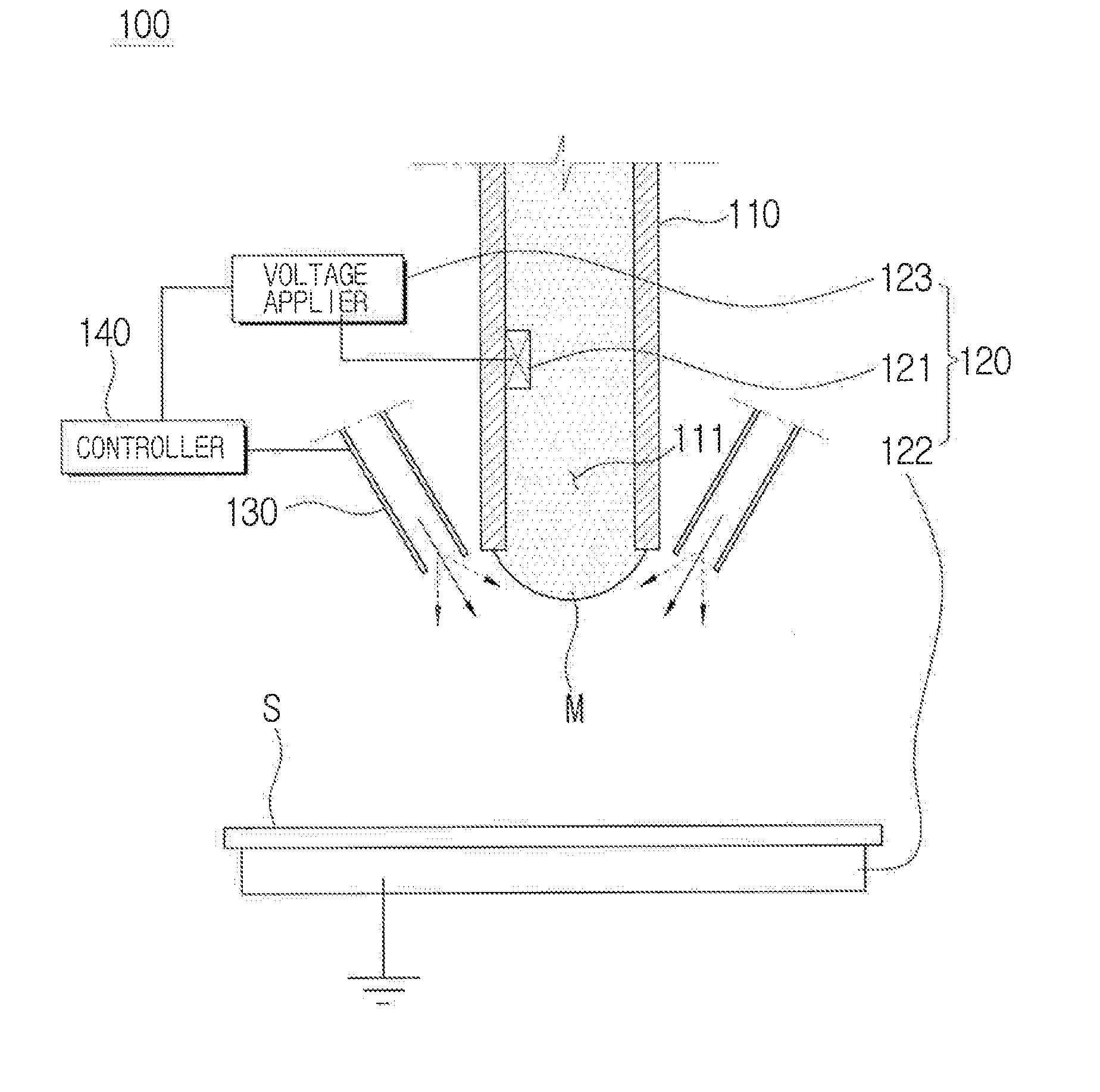 Device for Discharging Ink Using Electrostatic Force