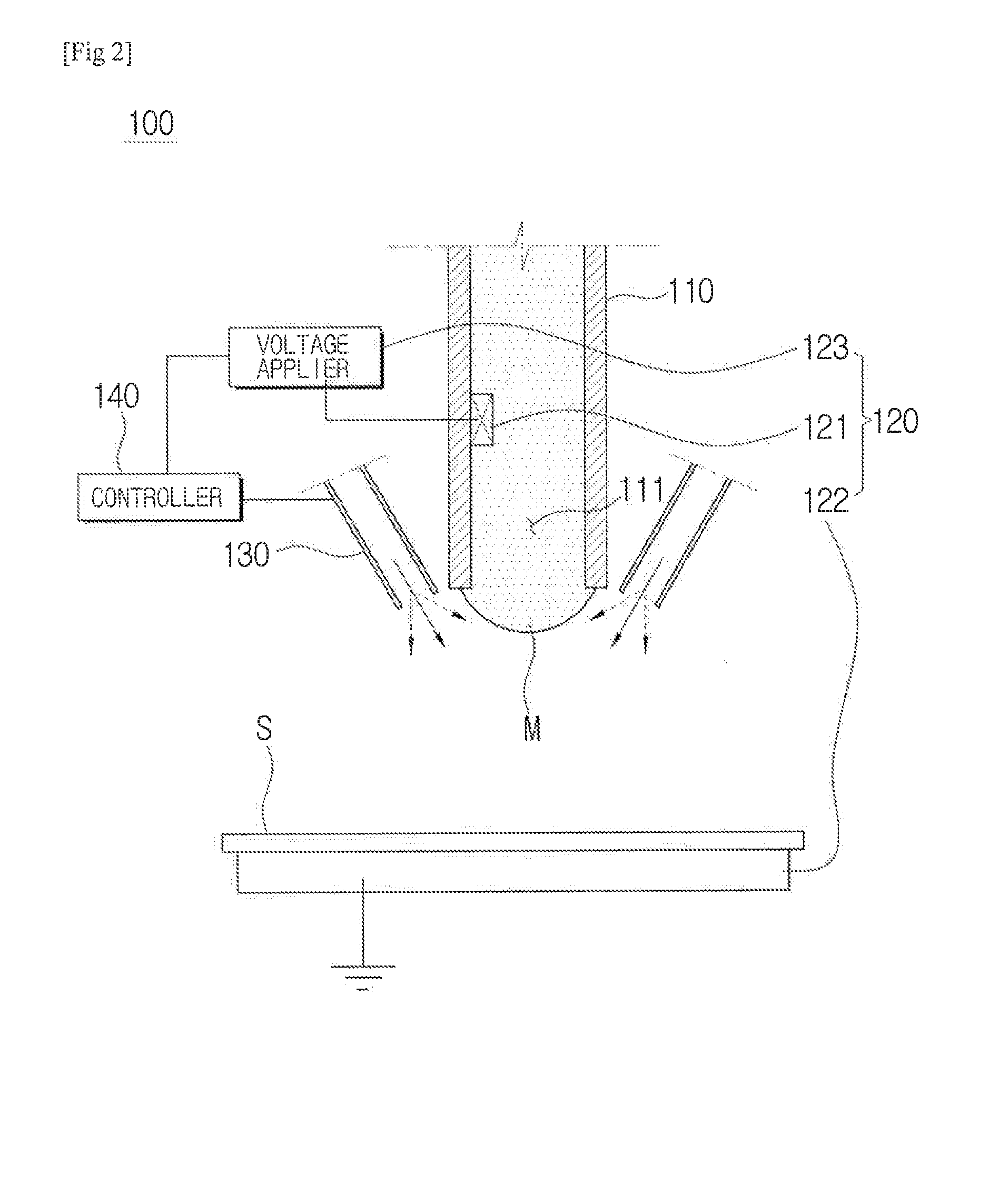 Device for Discharging Ink Using Electrostatic Force