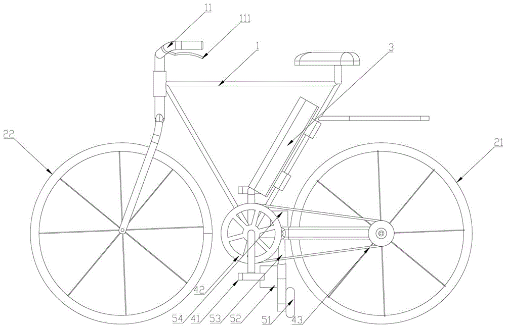 Bicycle provided with anti-toppling auxiliary wheel