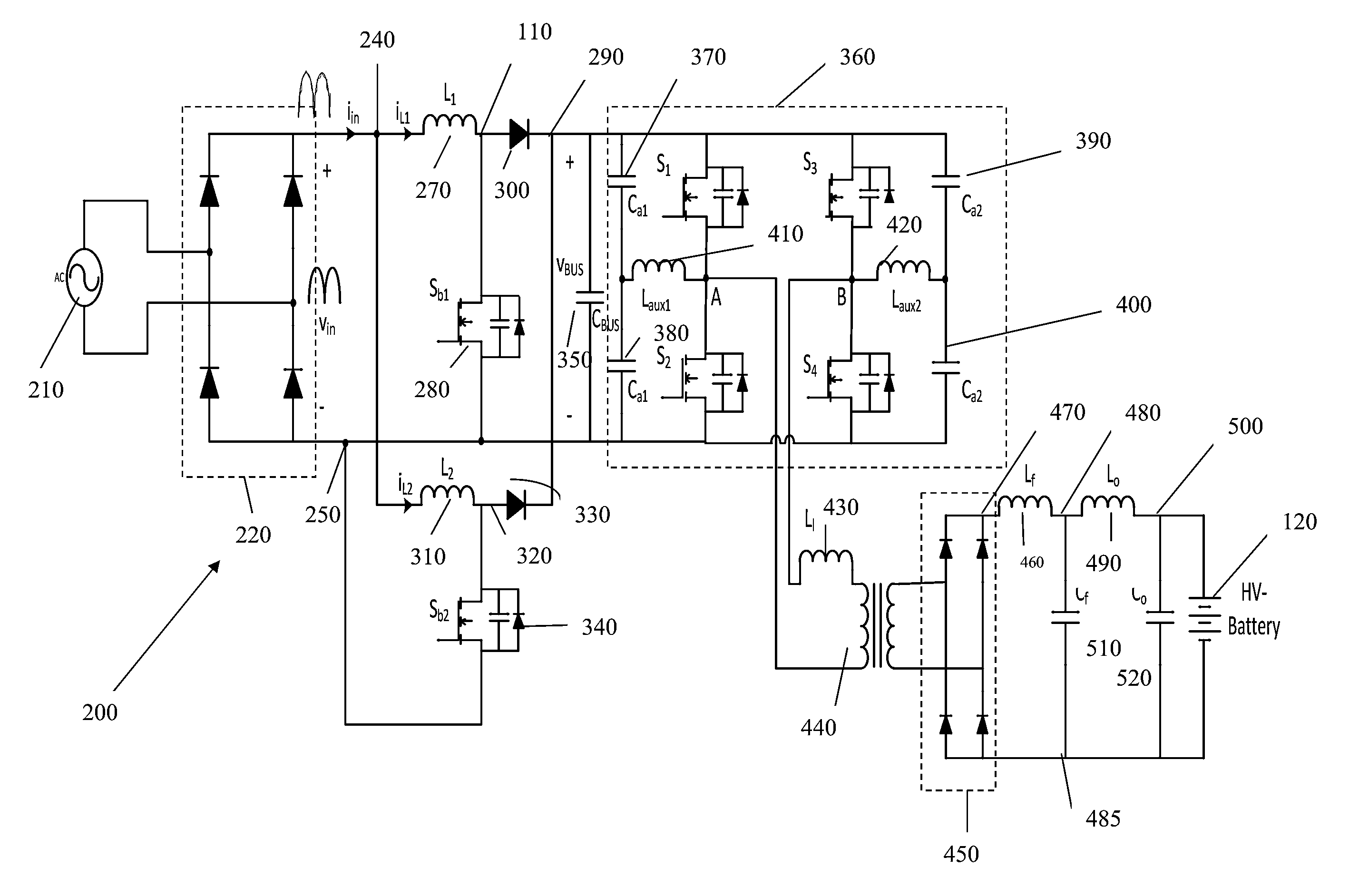 Input power controller for AC/DC battery charging