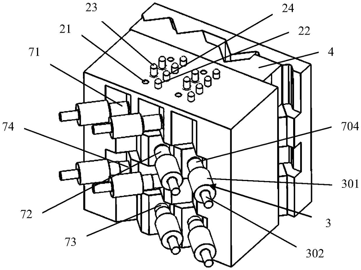 A low-energy-consumption electromagnetic pull rod type Braille point display module