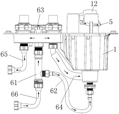 Double-water-path control rapid drainage device