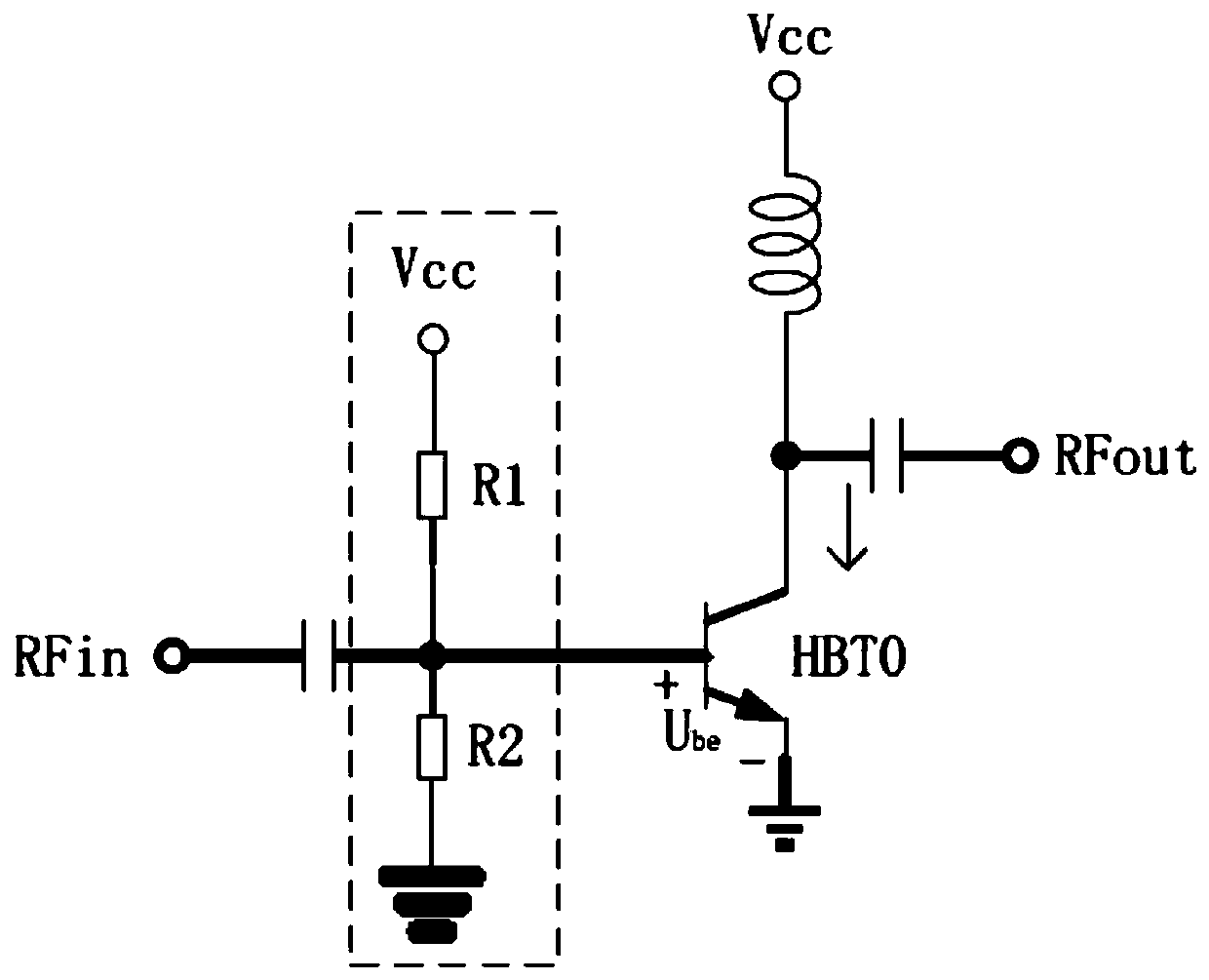 Self-adaptive linearization radio frequency bias circuit