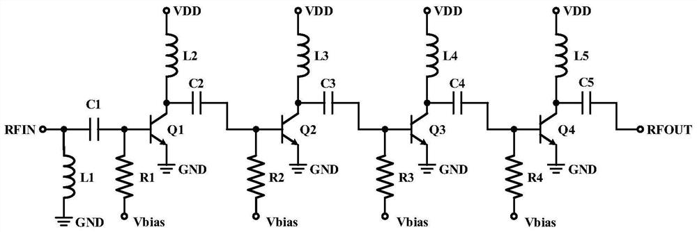 W-band high-gain low-noise amplifier circuit