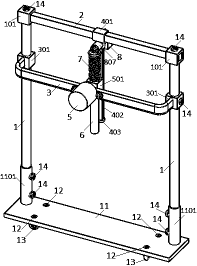 Two-dimensional code doorplate mounting auxiliary system