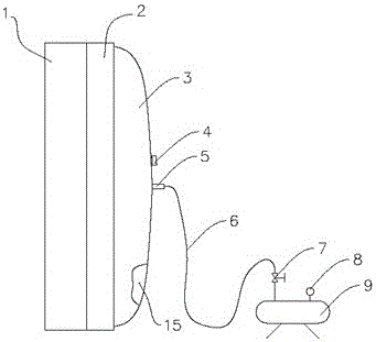 Sealed door filed airtight test method and test device