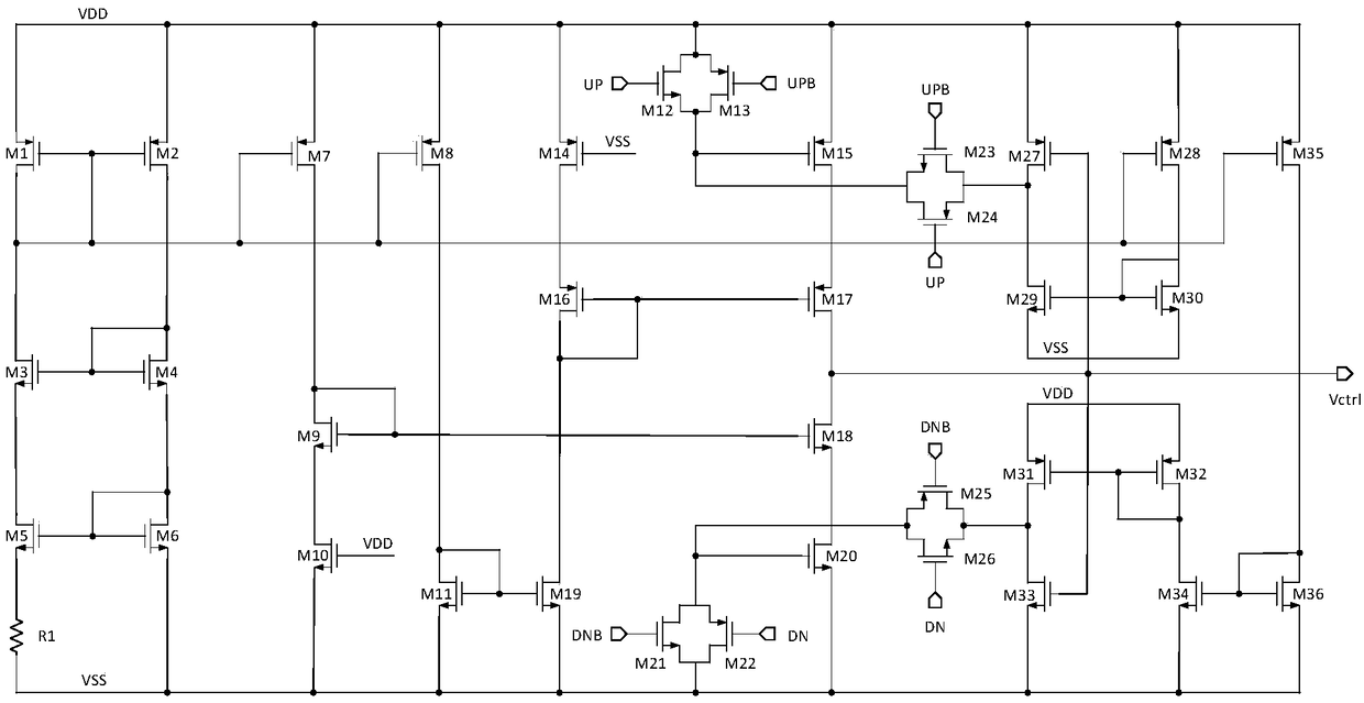 Wide-dynamic range low-mismatch charge pump circuit applied to phase-locked loop