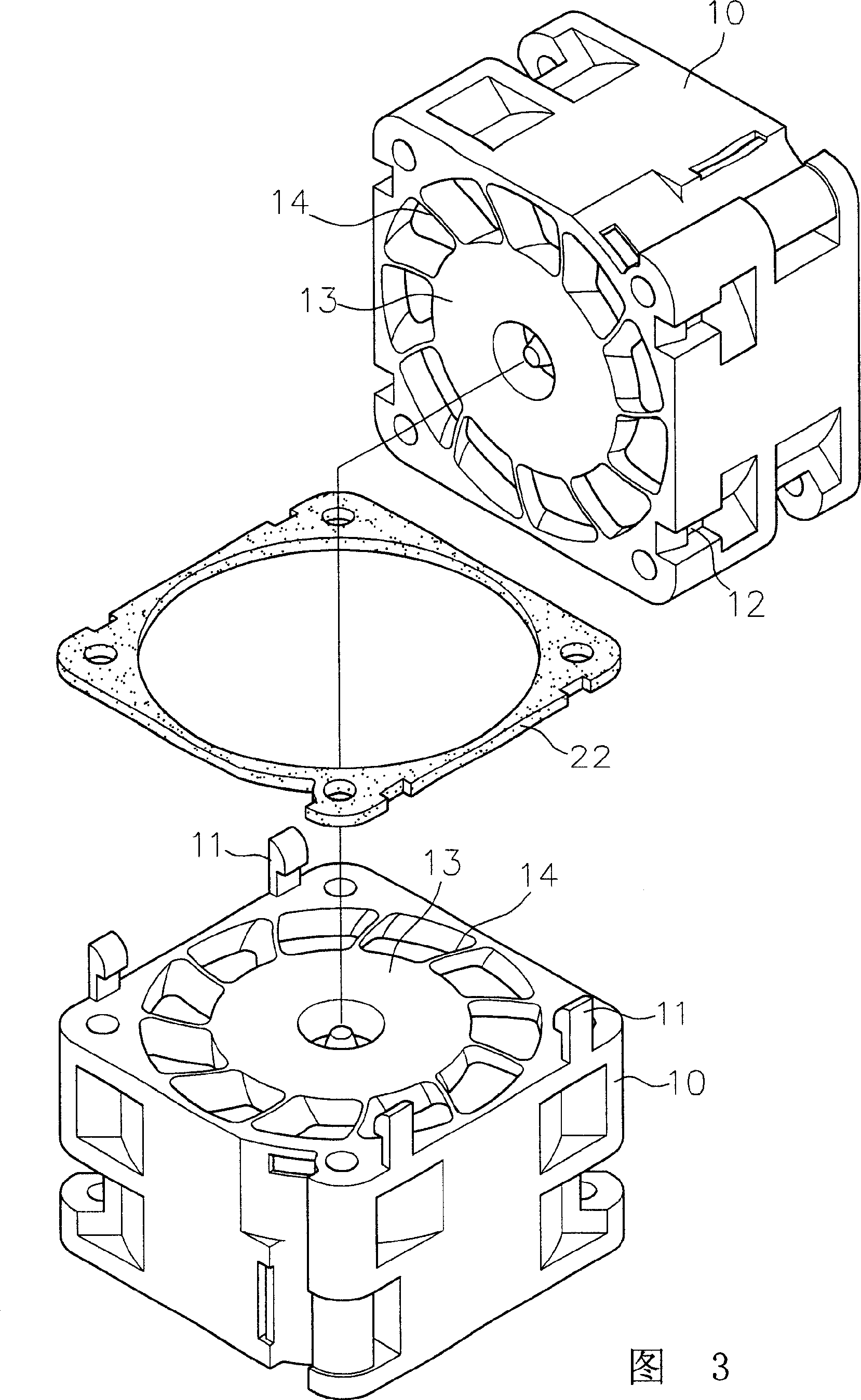 Vibration-proof structure of series fan