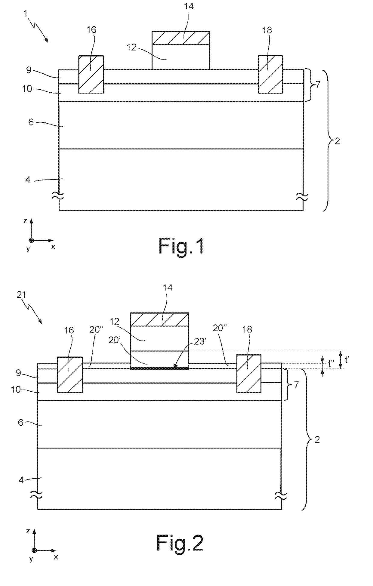 Manufacturing method of an HEMT transistor of the normally off type with reduced resistance in the on state and HEMT transistor