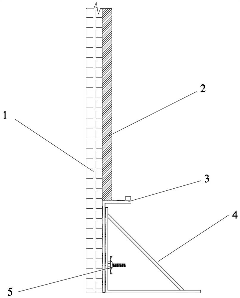 Adjustable control device for wall plastering reserved skirting line and construction method of adjustable control device