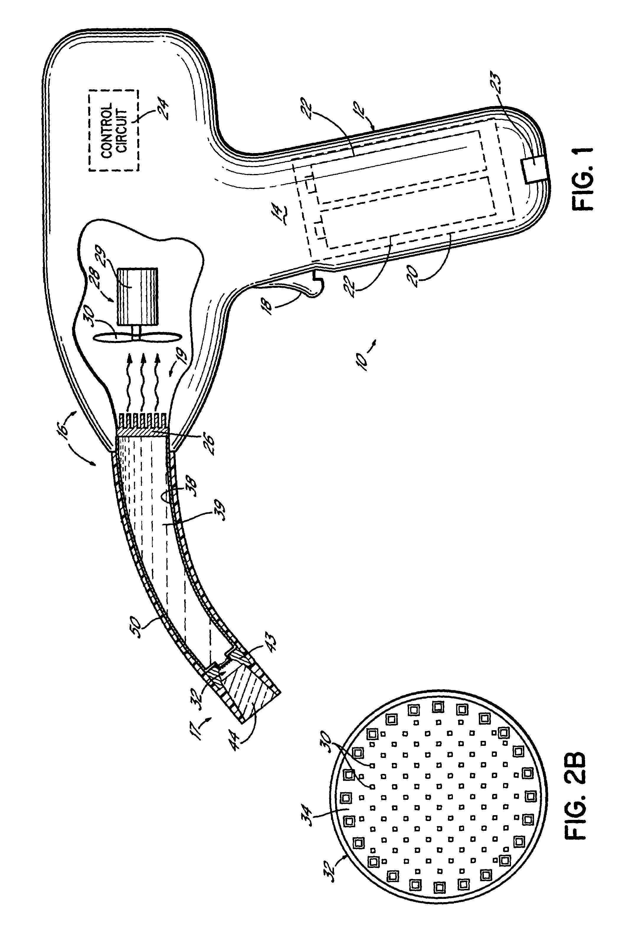 Apparatus and method for curing materials with light radiation