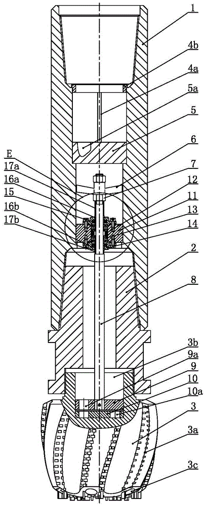 Equal flow pulse jet drilling bit device and design method thereof