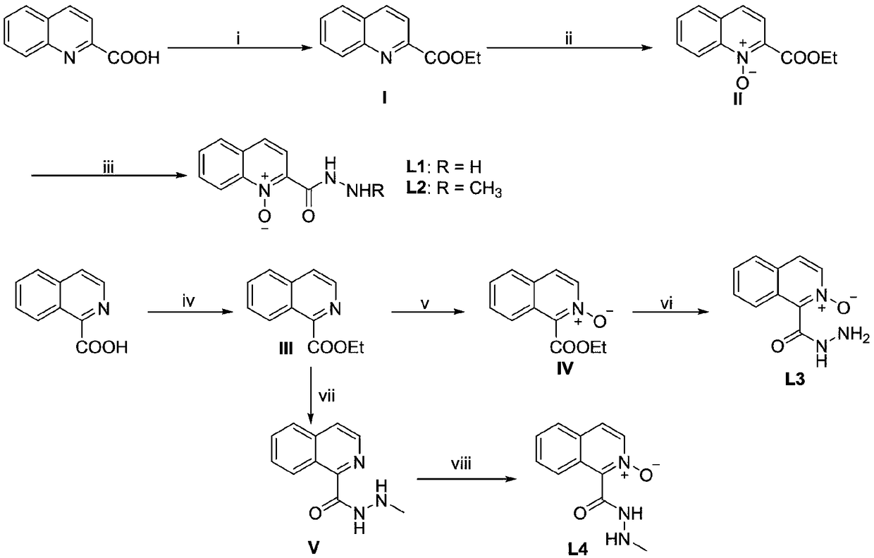 N-arylation method in aqueous phase system with substituted quinoline or isoquinoyl hydrazide pyridine-N-oxide as ligand