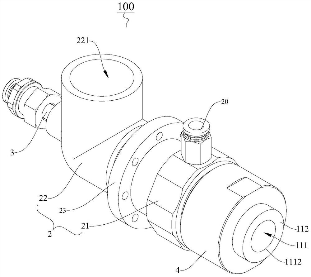 Nozzle, guniting assembly with same and mortar spraying equipment