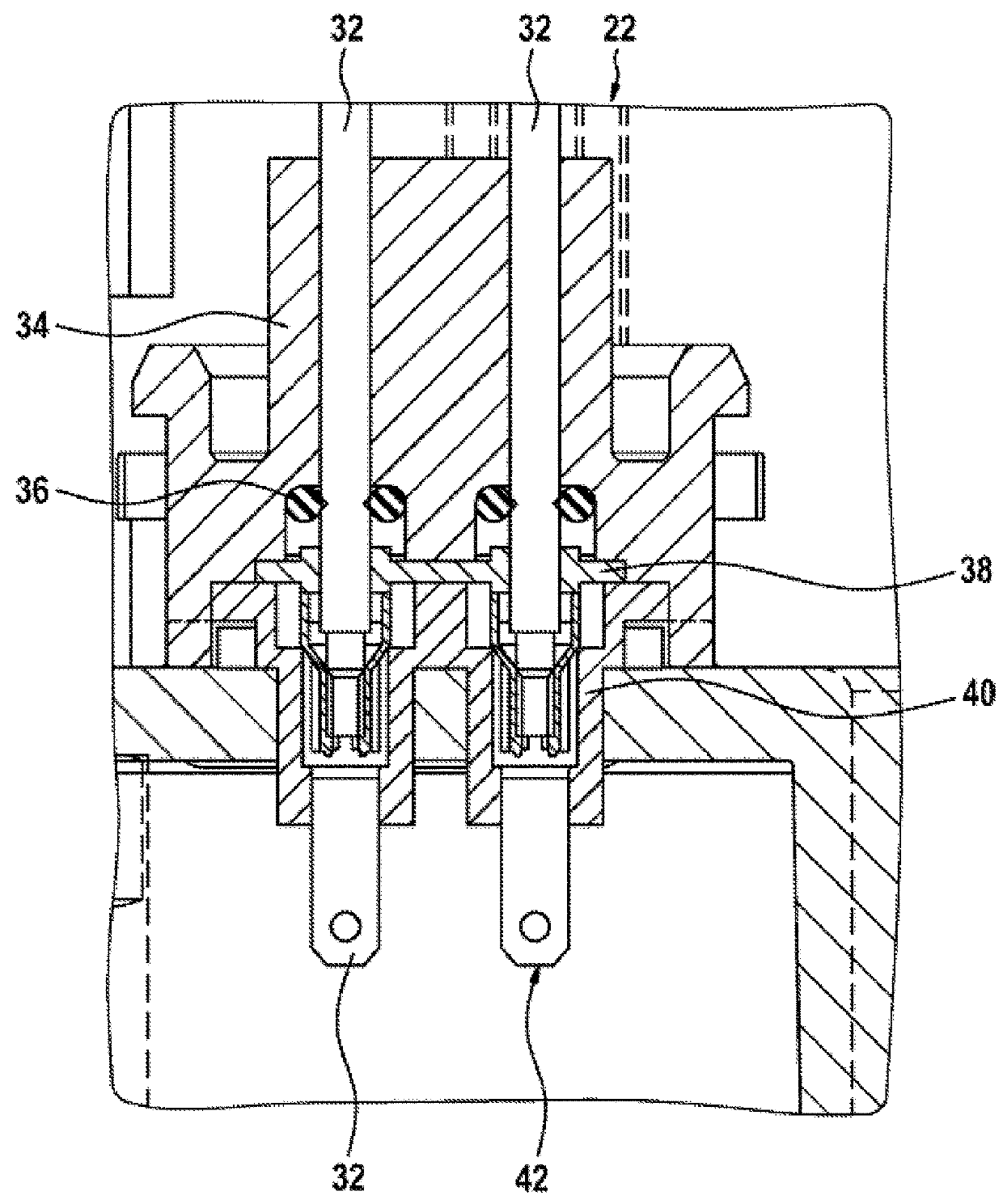 Supply module having a heating device for conveying an operating/auxiliary agent capable of freezing