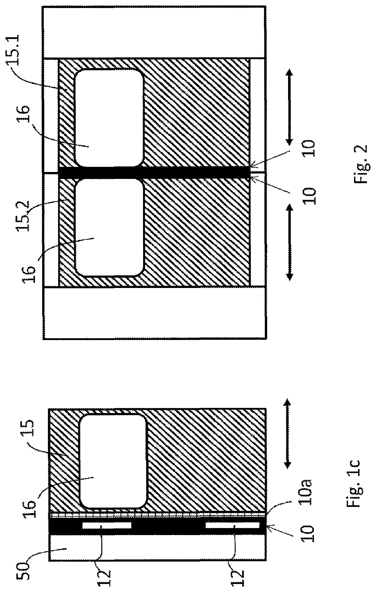 Profiled safety strip and door comprising a profiled safety strip