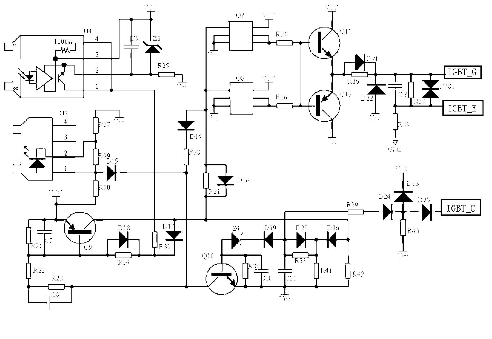 High-power IGBT drive circuit