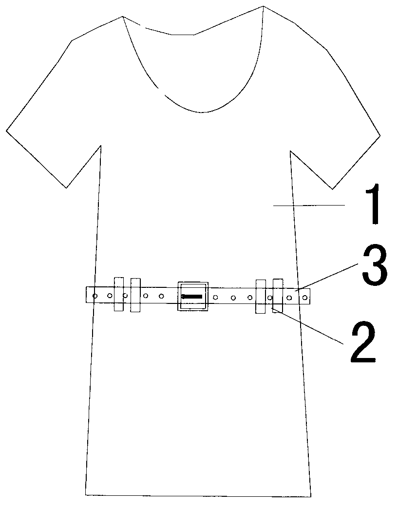 Three-phase braided fabric short-sleeved shirt with waistband