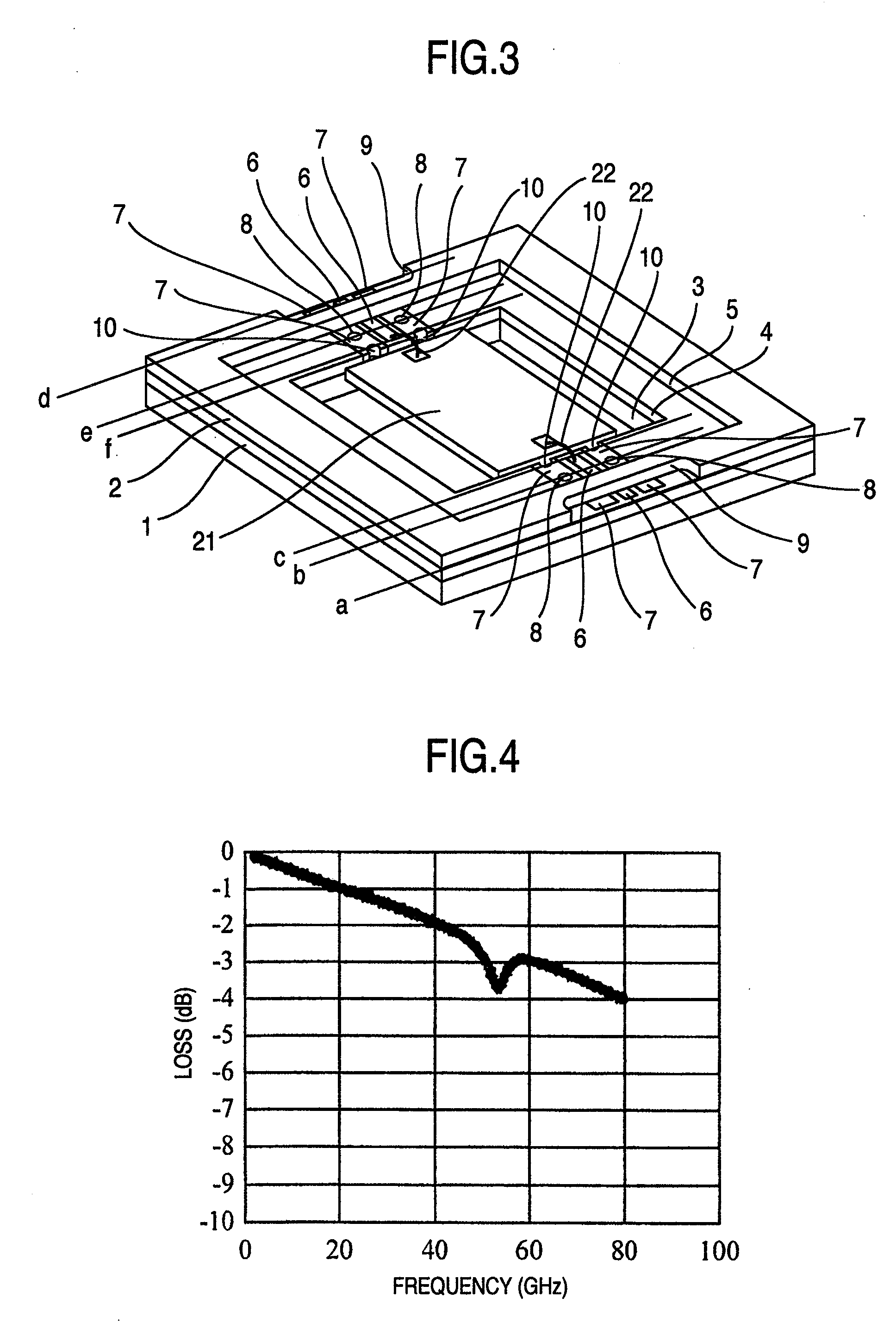 Package structure for a high-frequency electronic component