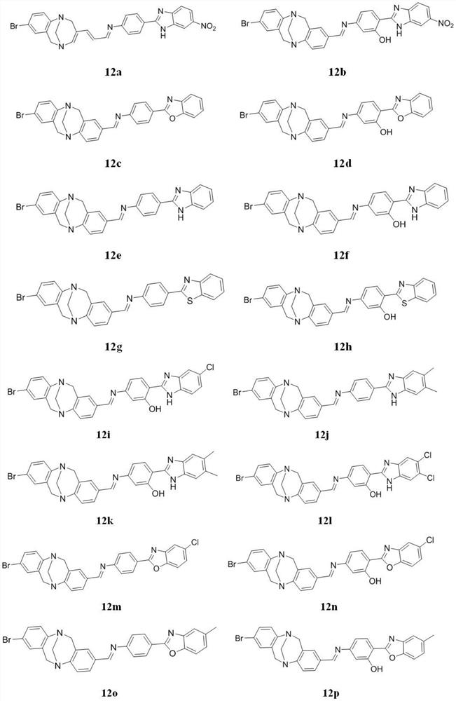 A kind of tröger's base-Schiff base derivative and its preparation method and application