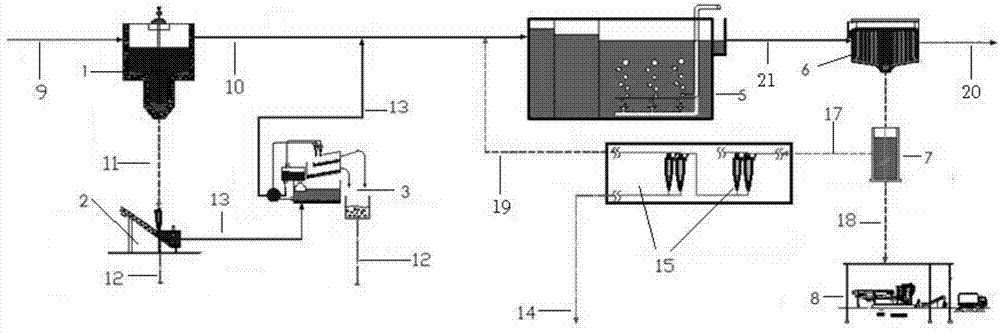 Devices for removing inorganic particles in sewage treatment system