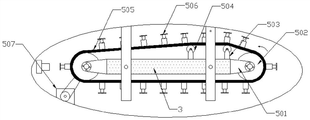 A double-conveyor type bottle cap double-sided marking device