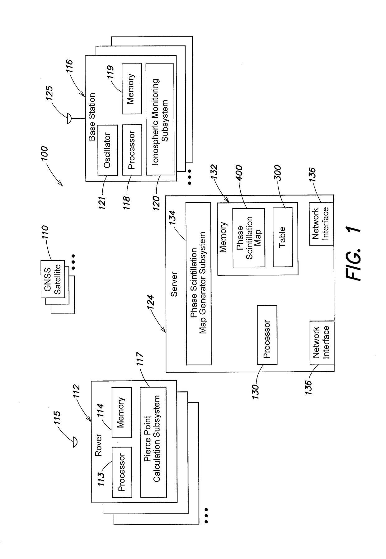 System and method for generating a phase scintillation map utilized for de-weighting observations from GNSS satellites