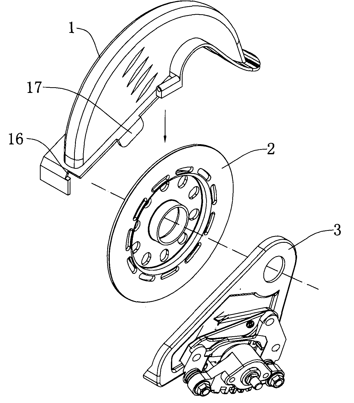 Disk brake shield