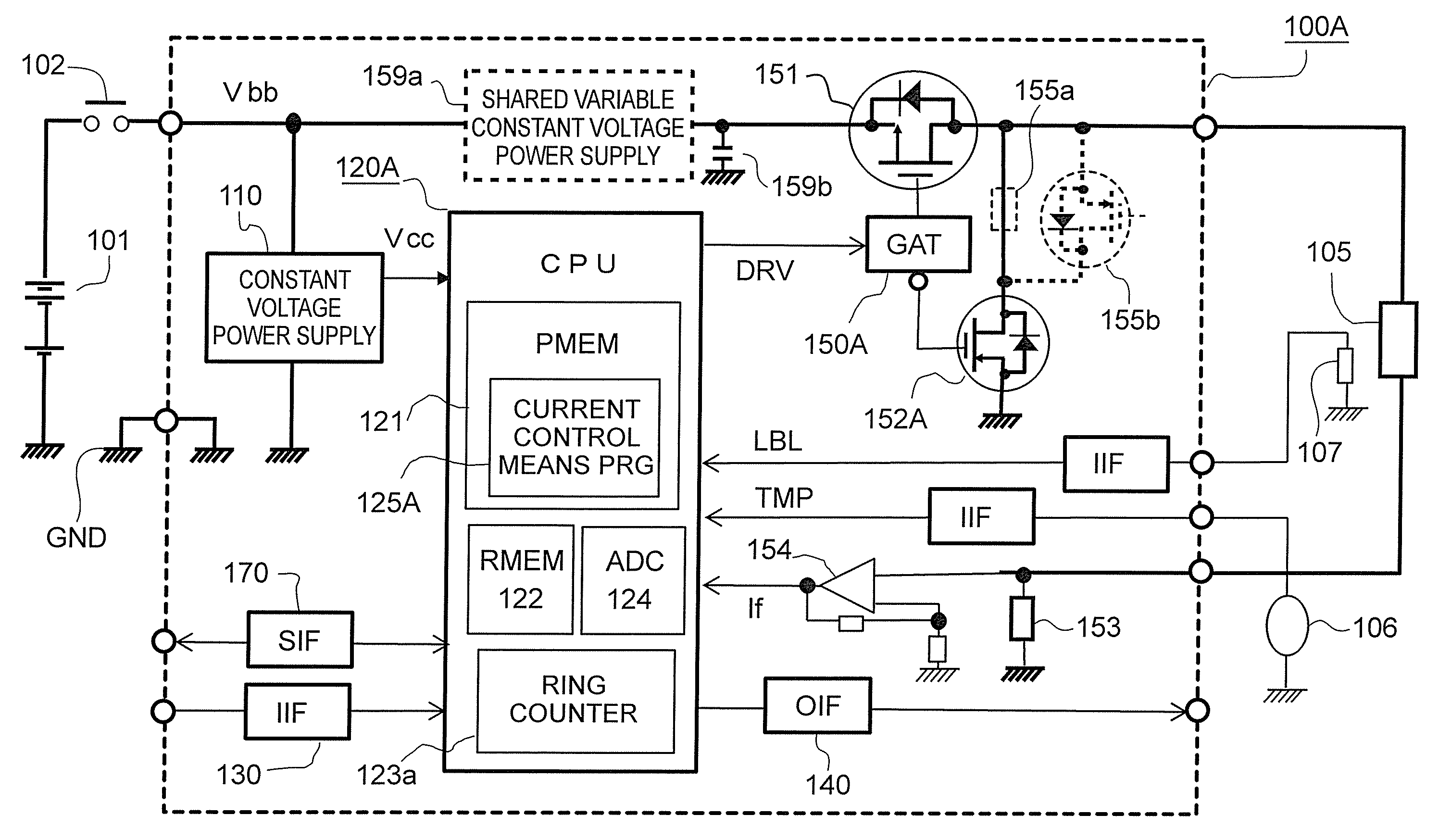 Dither current power supply control method and dither current power supply control apparatus