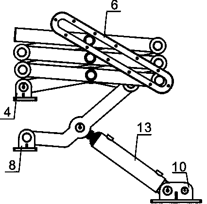 Vehicle-mounted foldable hydraulic suspension arm device