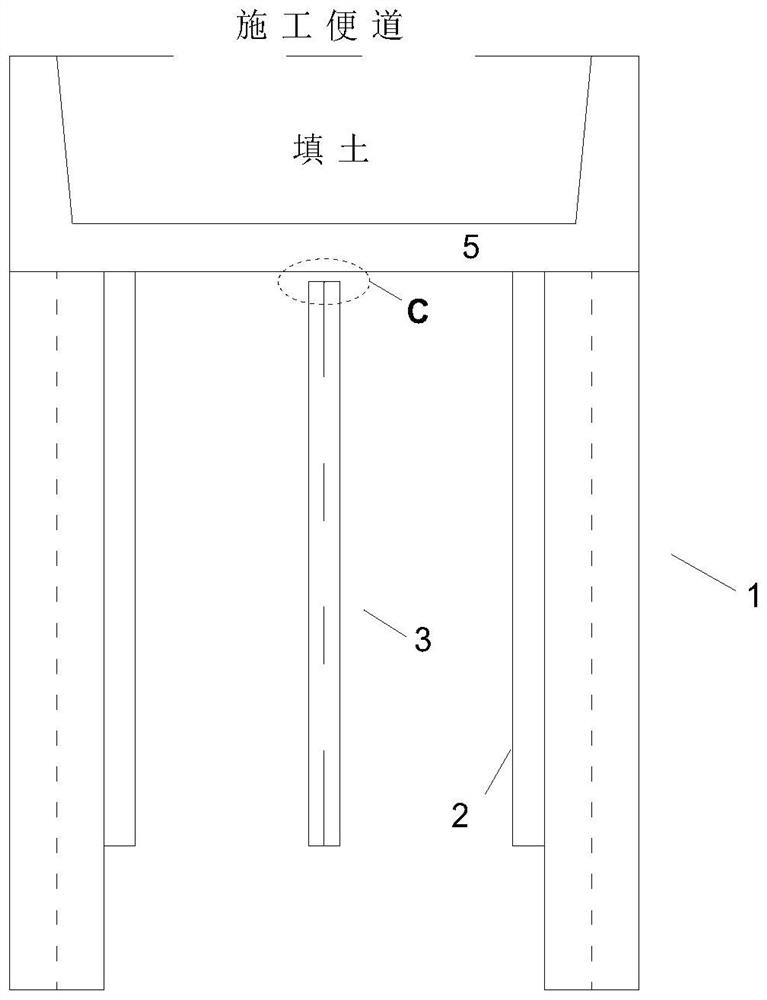 Comprehensive anti-seepage system of near-channel construction shortcut and construction method