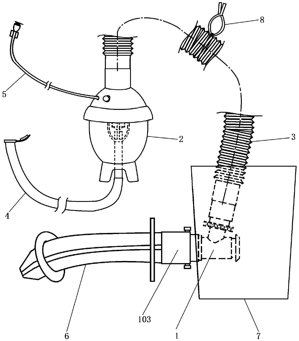 Gas cutting oxygen supply humidifying device