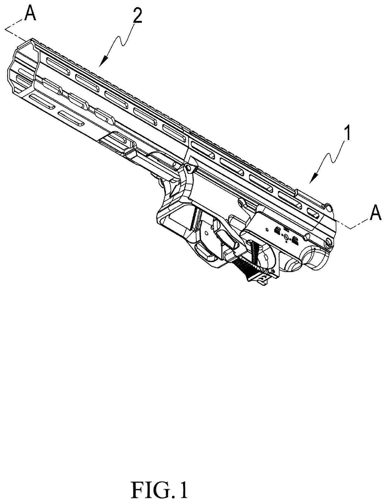 Handguard quick dismantling structure of toy gun