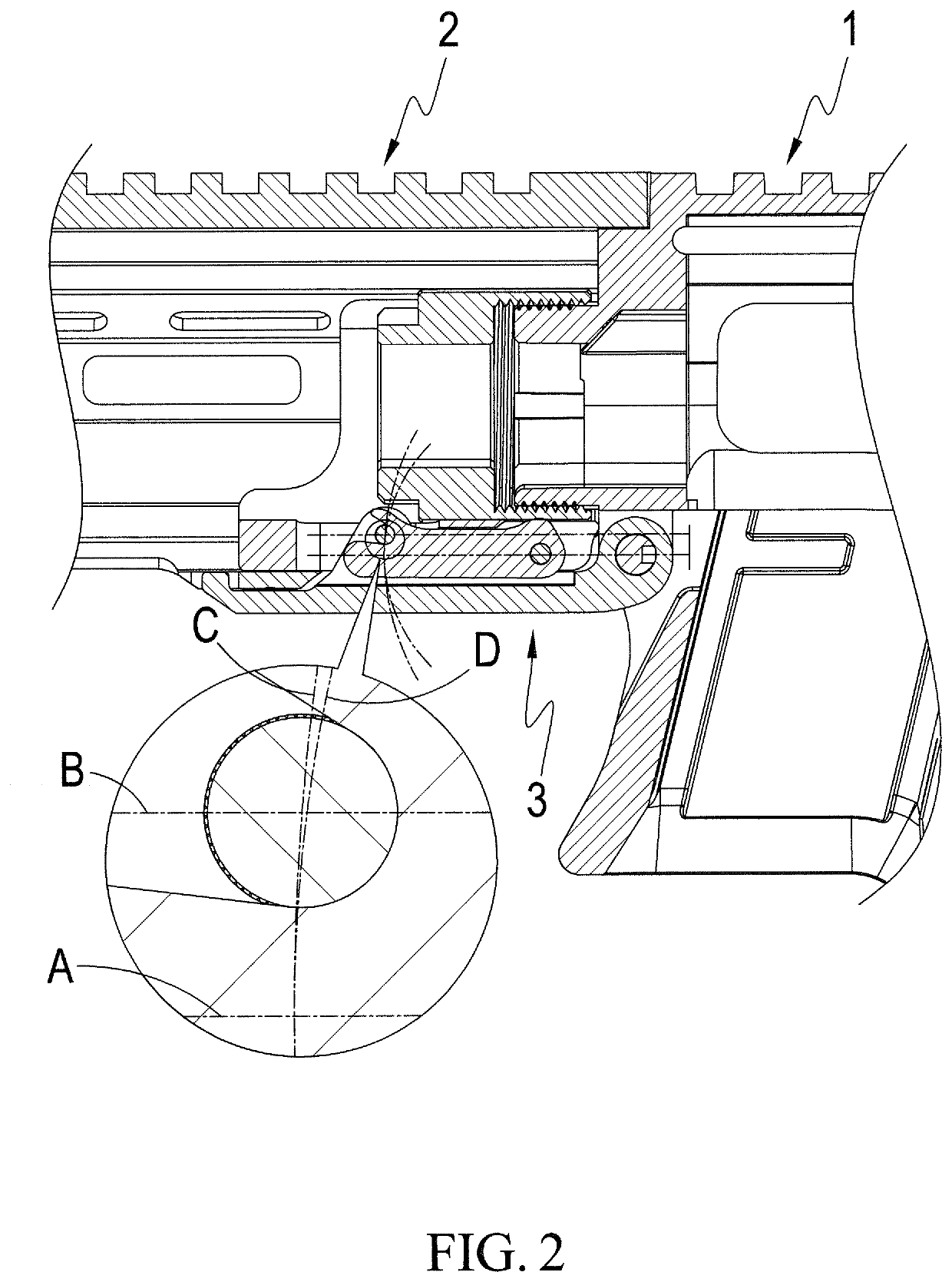 Handguard quick dismantling structure of toy gun