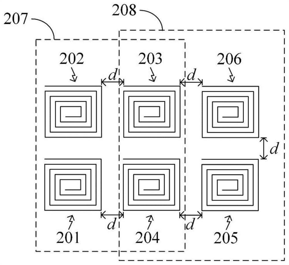 Modularized wireless charging system for realizing decoupling of double rows of same-side coils