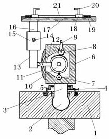 Angle adjustment device for photographic camera