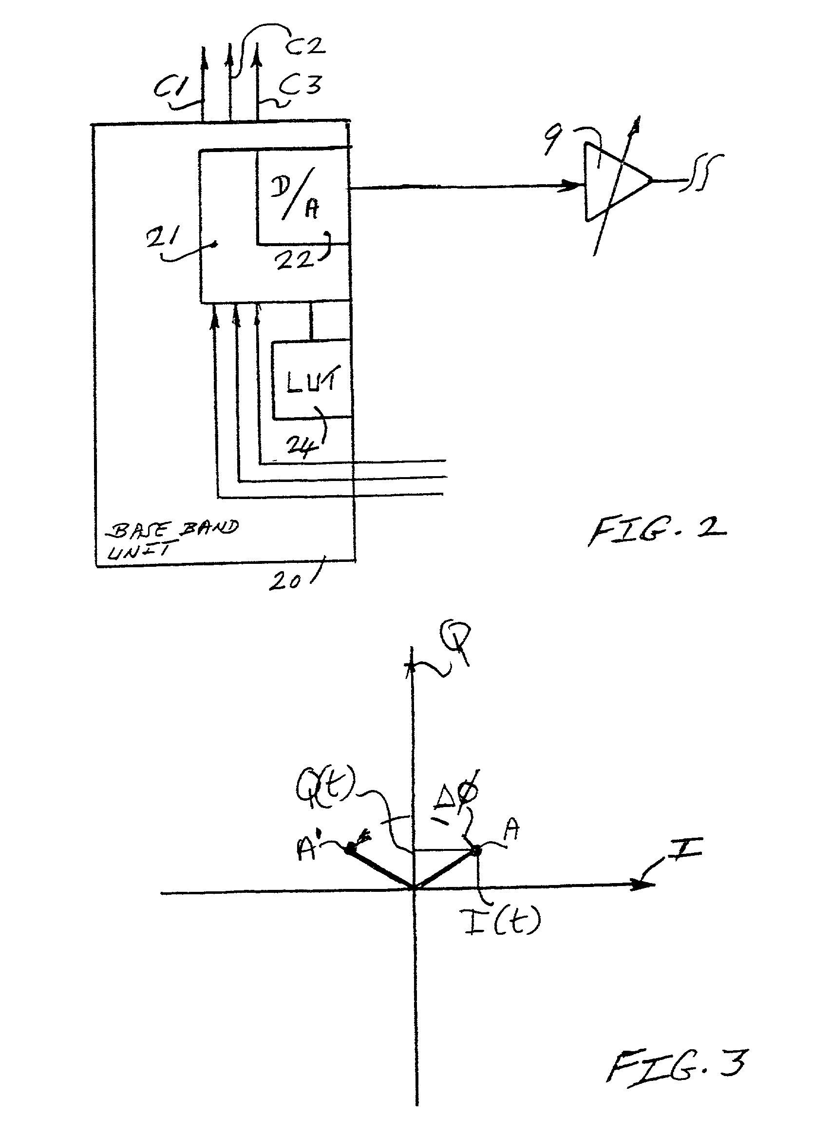 Transmitter with transmitter chain phase adjustment on the basis of pre-stored phase information