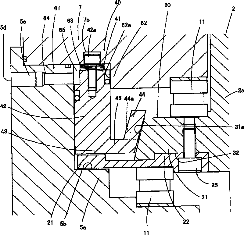 Clamping device of indexing device for machine tool