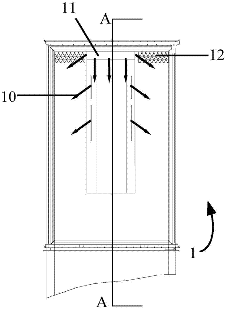 Air duct structure and refrigerator