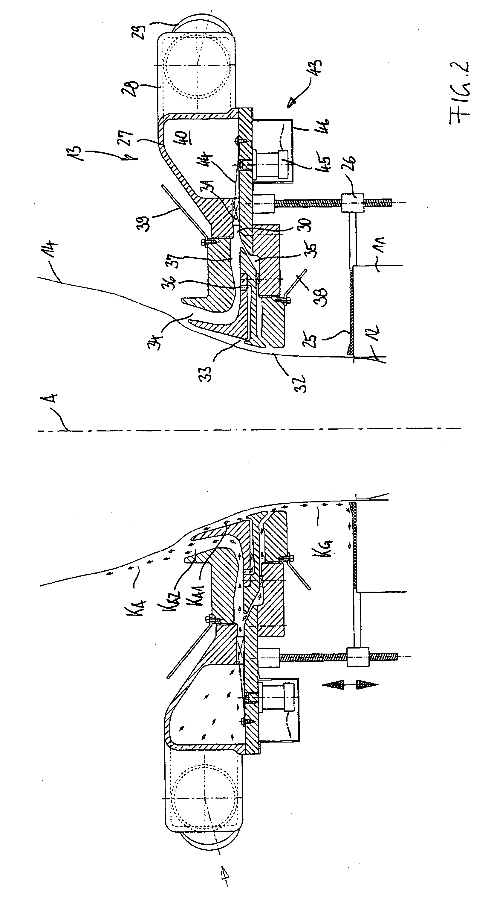 Method of and device for cooling blown film during the production of blown film
