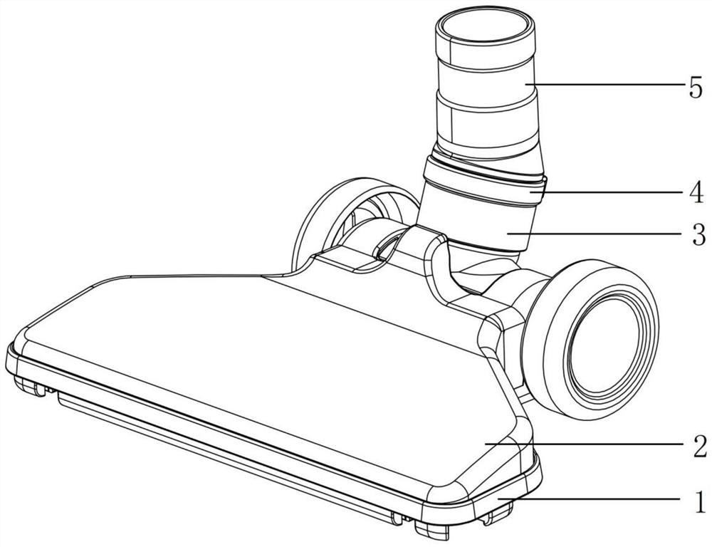 Rotary dust collector floor brush structure